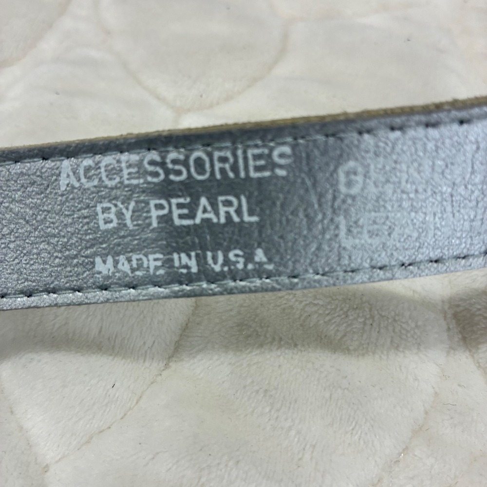 VTG Accessories‎ by Pearl Silver Snakeskin Genuine Leather Casual Belt Large - Picture 5 of 8
